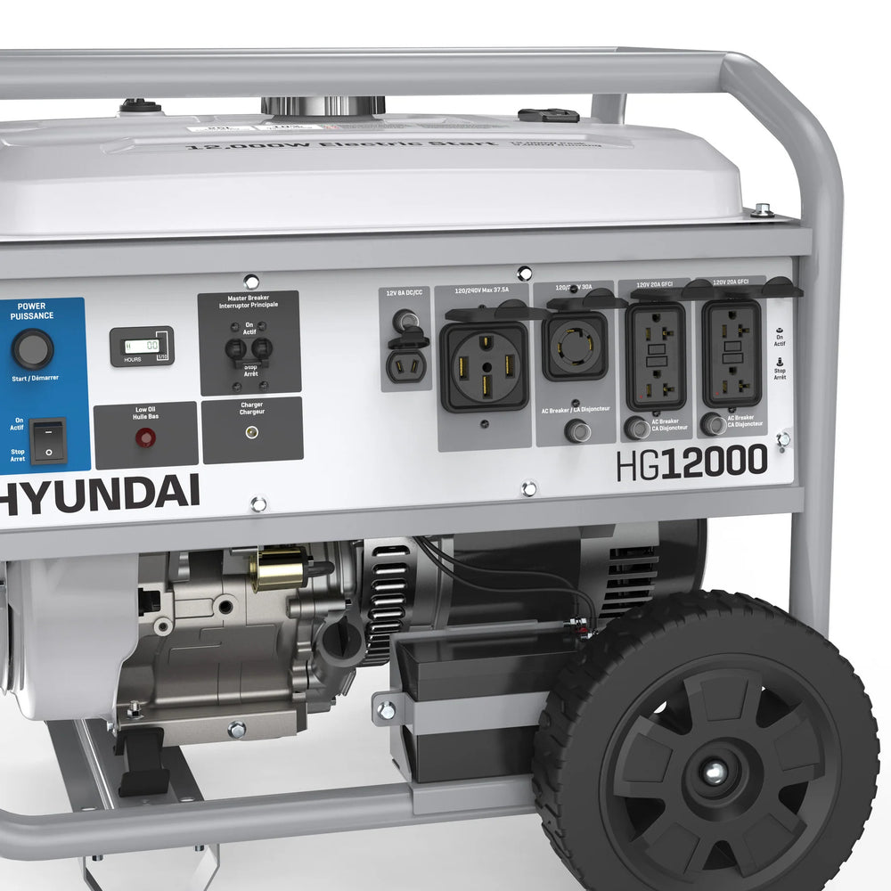 HG12000 Hyundai Conventional Generator 120/240V 9000/12000W with Electric Start