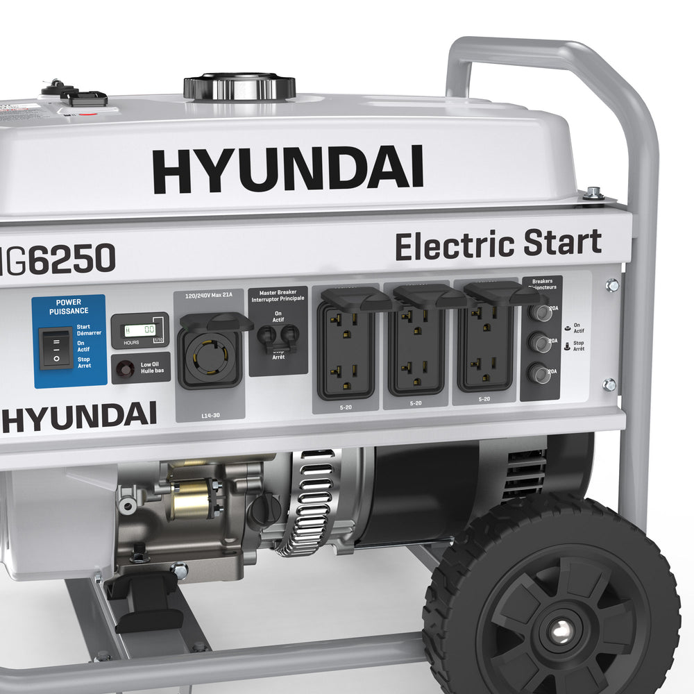 HG6250 Hyundai Conventional Generator 120/240V 5000/6250W with Electric Start