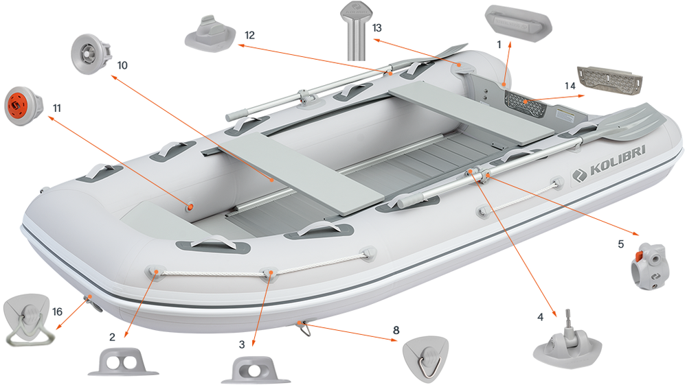 Inflatable boat Kolibri KM-330DXL