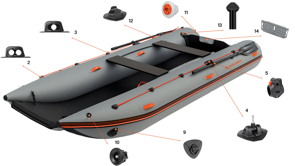 Inflatable boat Kolibri KM-420CM